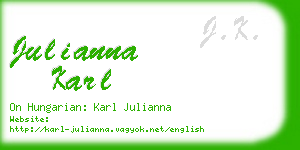 julianna karl business card